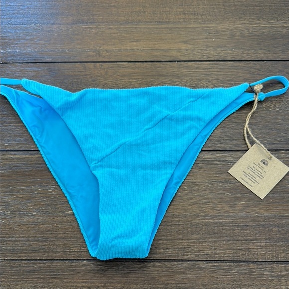 Toast Swim String Bikini Bottom Ocean Wave Ribbed XL - Picture 3 of 9